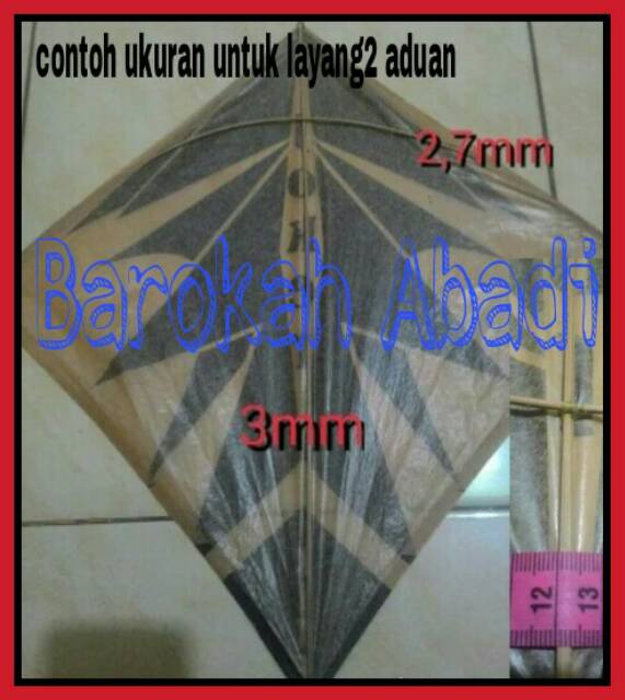 Pisau mata serut bambu untuk sangkar burung / tusuk sate / layangan ukuran 1 - 6 mm