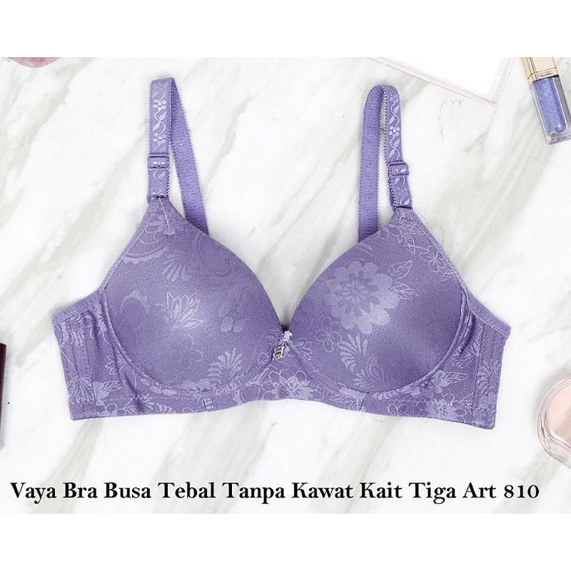 BH/Bra Vaya Cup Sedang Busa Tebal Tanpa Kawat Kait 3 | Bra Motif Cantik Wanita Cewek