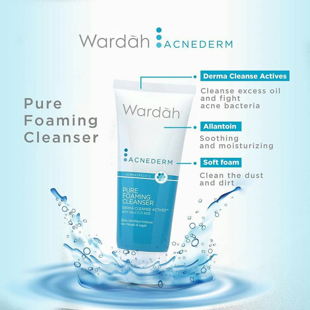 Wardah Acnederm Series Cleanser Toner Day Night Cream Acne Pore Blackhead Gel Face Powder (KIM)