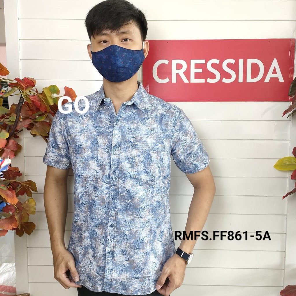 gos  CRESSIDA KEMEJA PRIA SLIMFIT Kemeja Casual Kemeja Lengan Pendek Outlook