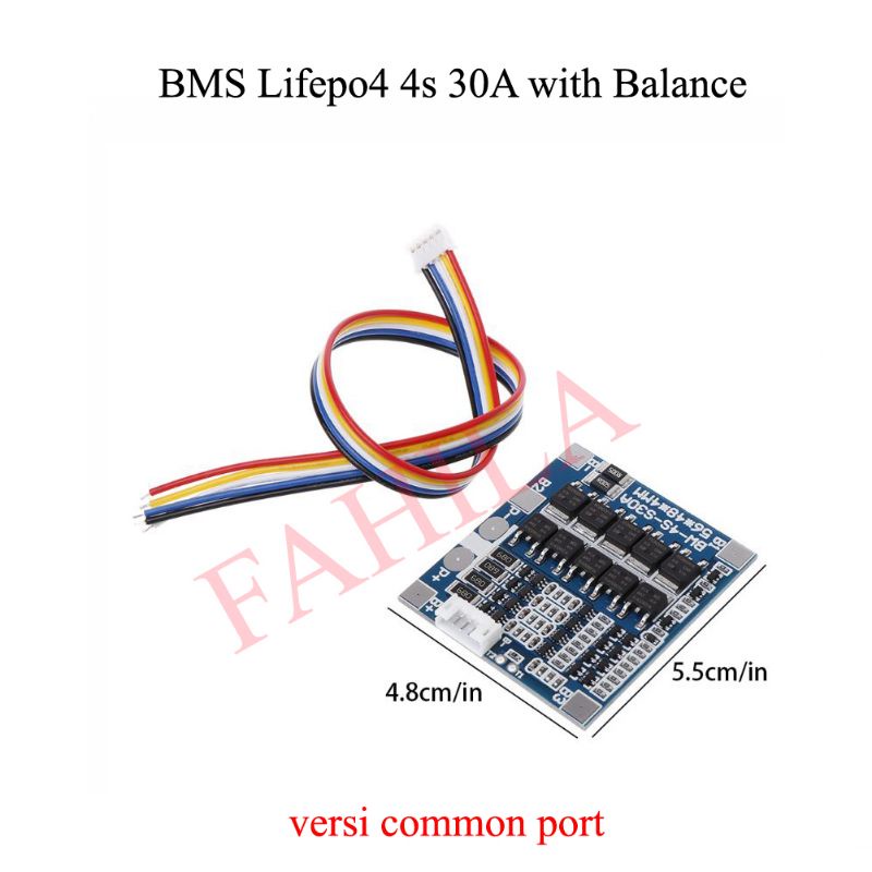 Bms Lifepo4 4s 30A  3.2v With Balance