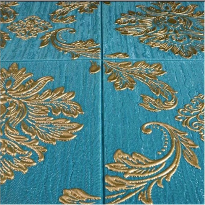 Wallpaper Foam Alumunium 3D 70x70cm Motif Batik / Wallpaper Sultan 70x70cm-1