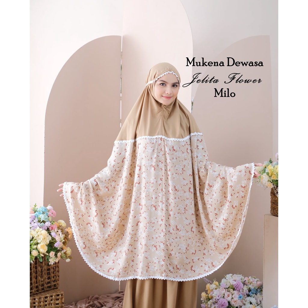 Jumuna - Mukena Dewasa Traveling Rayon Premium Motif Jelita