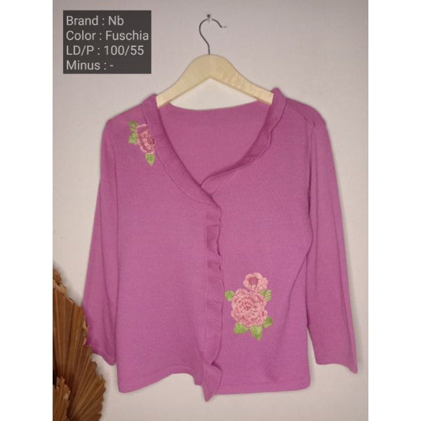 [Part 1] Thrift Preloved Cardigan Rajut Premium-Nb fuschia