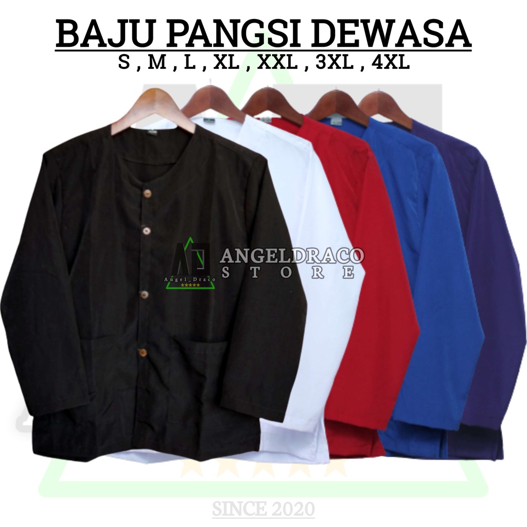 Baju Pangsi Hitam Dewasa Size S,M,L,XL,XXL,3XL,4XL