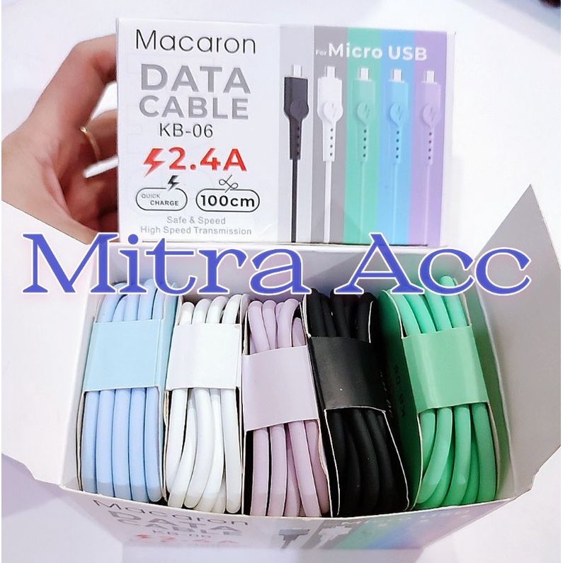 Kabel Data Micro USB Macaron Fast Charging 2.4A