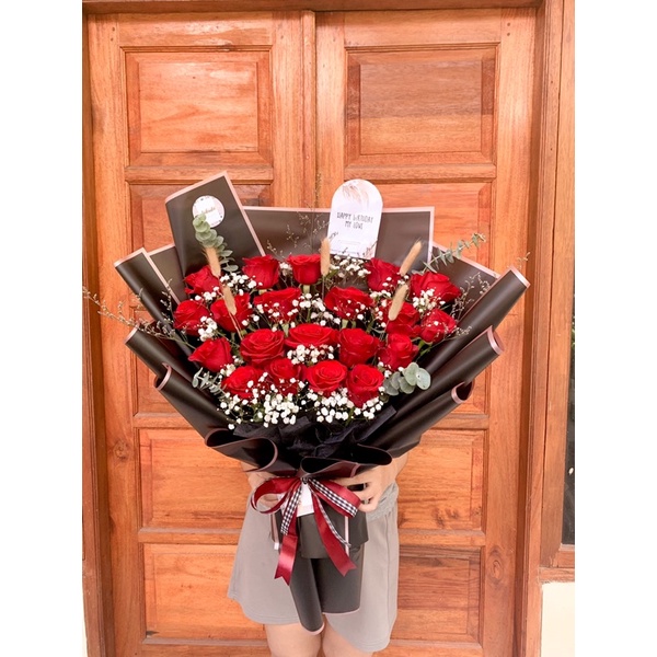 BOUQUET FRESH ROSE MIX DRIED FLOWER VALENTINE EDITION