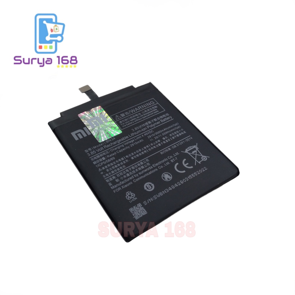 BATTERY BATERAI BATTERE BATRE XIAOMI REDMI 5A BN-34 BN34