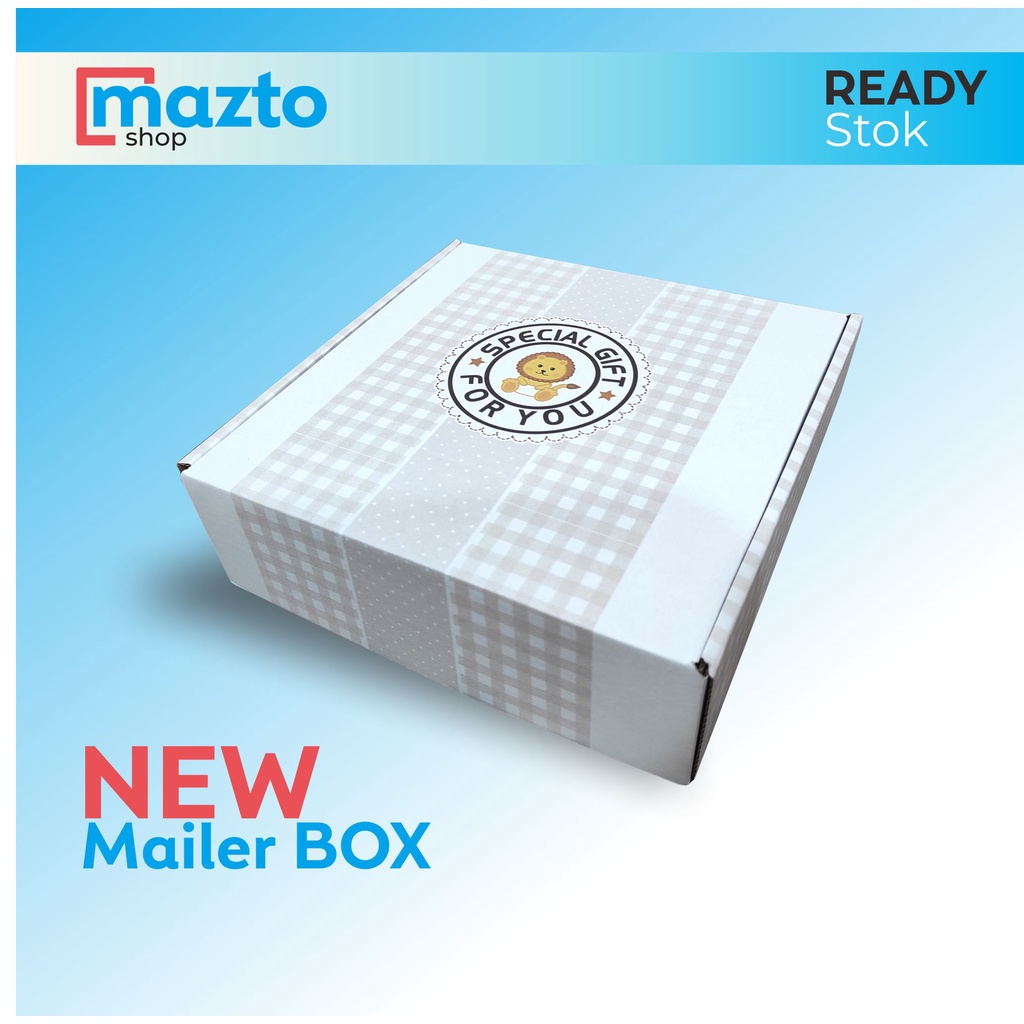 

Box Die cut 22x22x7 cm kardus Kue/kado/makanan/gift kemasan karton