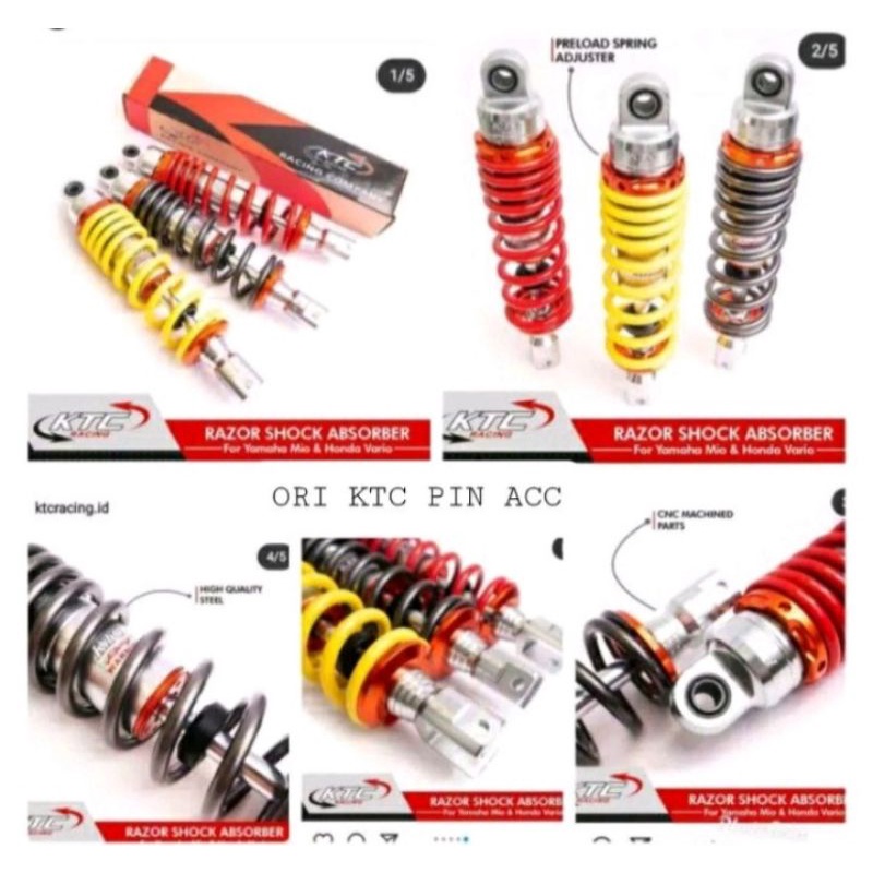 SHCOK KTC RACING NON TABUNG UKURAN SHCOK 325MM VARIO OLD/NEW/BEAT FI/BEAT STREET/SKOOPY FI (PNP 325MM)