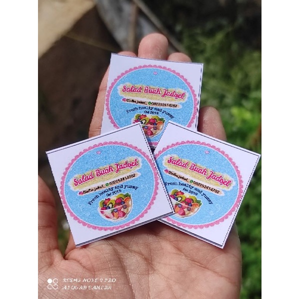 

stiker/logo/lebel murah isi 105lembar + Desain