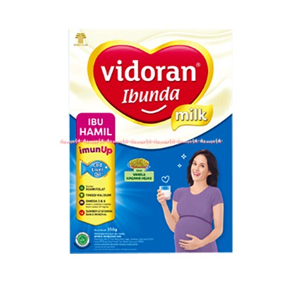 Vidoran Ibunda Milk Susu Ibu Hamil 350gr Rasa Coklat Kacang Hijau Mengandung Minyak Hati Ikan Kod