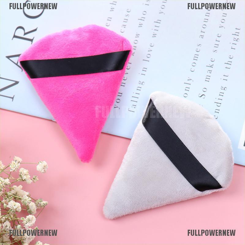 Spons Puff Mini Bentuk Segitiga Bahan Velvet Untuk Makeup