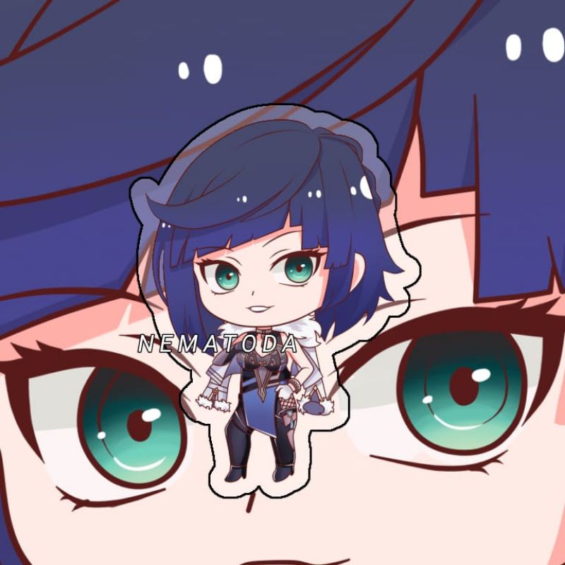 Gantungan Kunci Anime Game Genshin Impact Yelan - Keychain Anime Game Genshin Impact Yelan