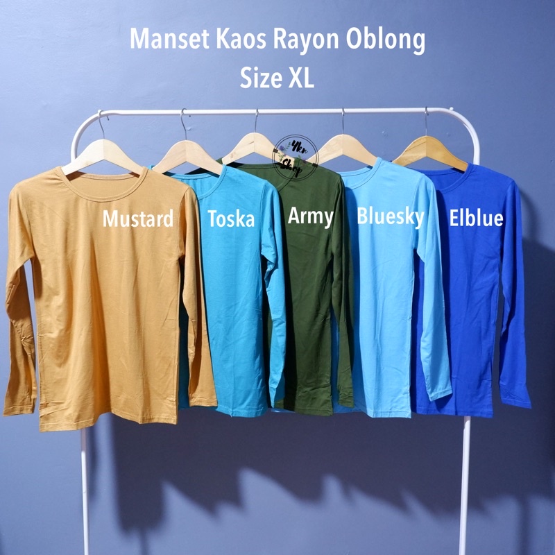 Manset Kaos Wanita Bahan Rayon Oblong Size XL | LD 86cm - 93cm