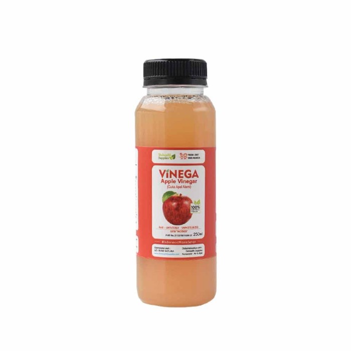 

Ge6012Gtb Dehealth Supplies Vinega Apple Cider Vinegar (Cuka Apel Alami) 250 Ml Ds501Ghg