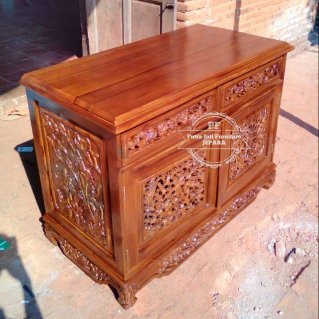 Dekorasi Furniture Jati Asli Jepara Meja  Tv  Kayu  Jati Full 