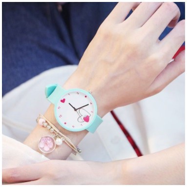 ✅Grosir Jam Senen -  Jam Tangan Quartz Analog Motif Strawberry Gaya Korea Untuk Wanita/Jam Tangan Fashion Wanita