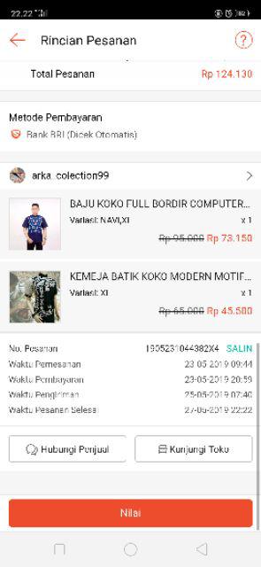 Size M L Xl Xxl  Bswart Batik Hrb026 Kenongo Hem Pendek Padi Pekalongan M L Xl Batik Pria Murah