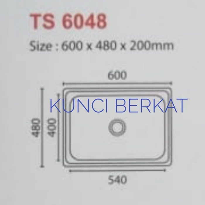 Kitchen Sink 6048/Bak Cuci Piring/ Stainless Steel/Afur Stainless