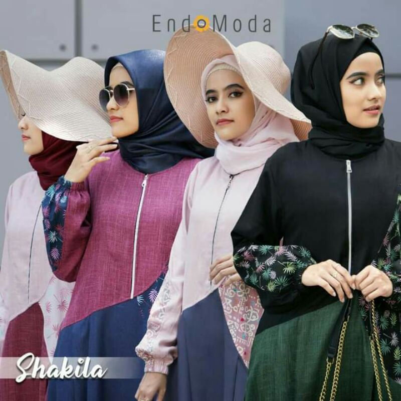 BAJU GAMIS ENDOMODA SHAKILA TERBARU GAMIS ENDOMODA TRENDY BUSANA MUSLIMAH PEREMPUAN TERBARU PROMO GA
