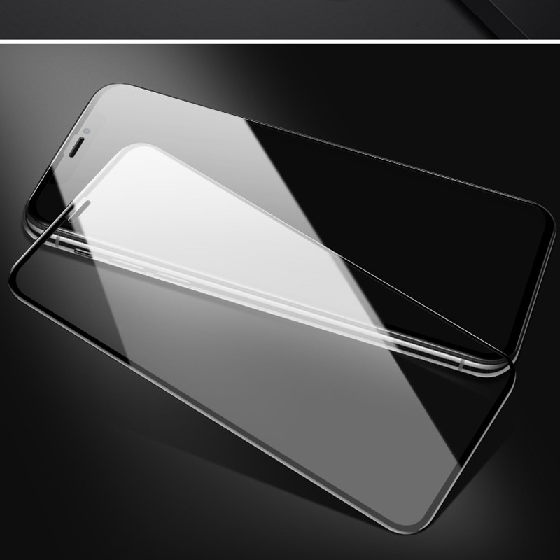 Pelindung Layar Tempered Glass dengan Model full-cover Anti-Spy untuk iPhone x / 6 / 7 / 8 / XR