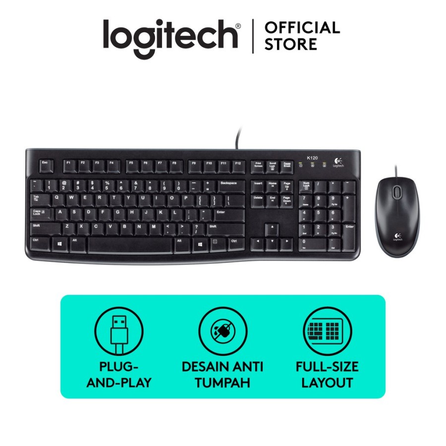 Keyboard MK120 With Mouse Logitech