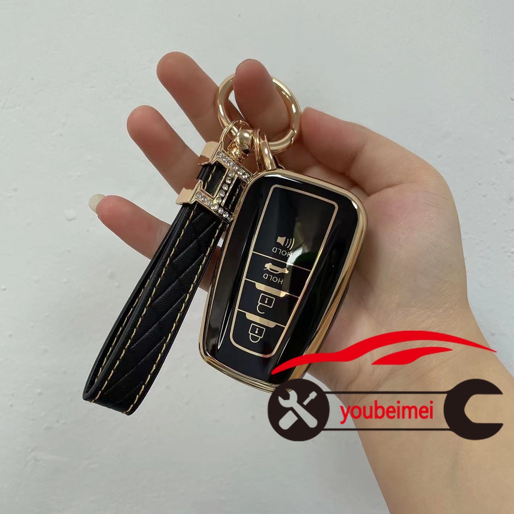 1 Pc case Kunci Mobil Bahan TPU Untuk Toyota 4 Phnom Penh
