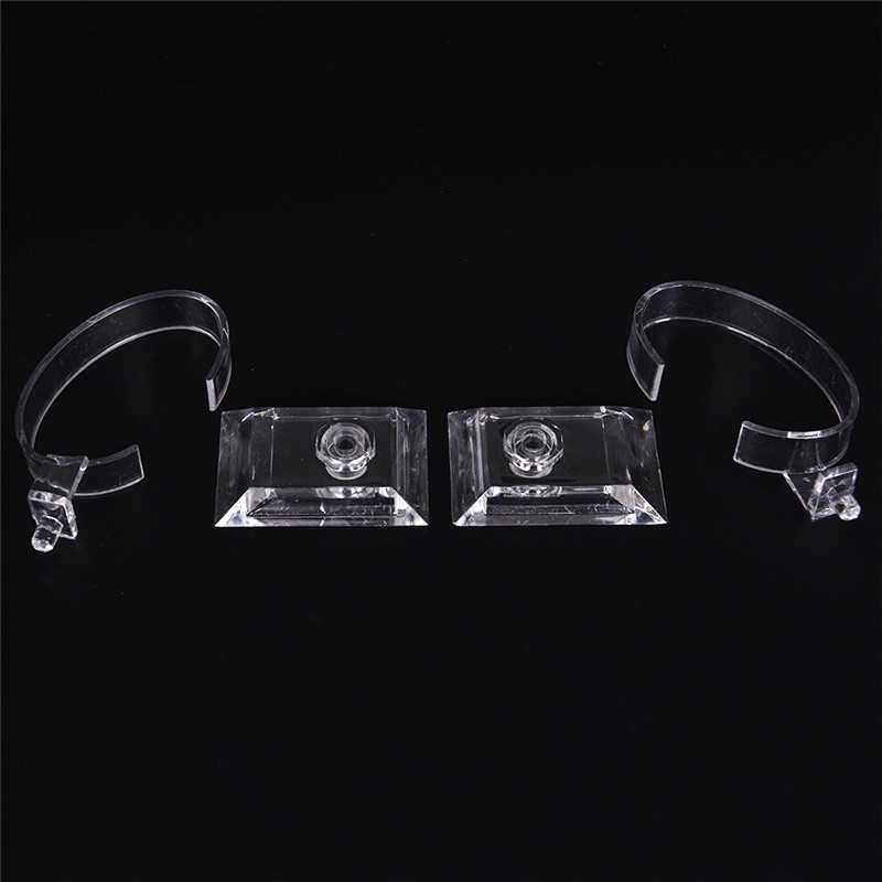 (LUCKID) 2pcs Stand Holder Display Perhiasan Gelang / Jam Tangan Bahan Akrilik Bening Bisa Dilepas