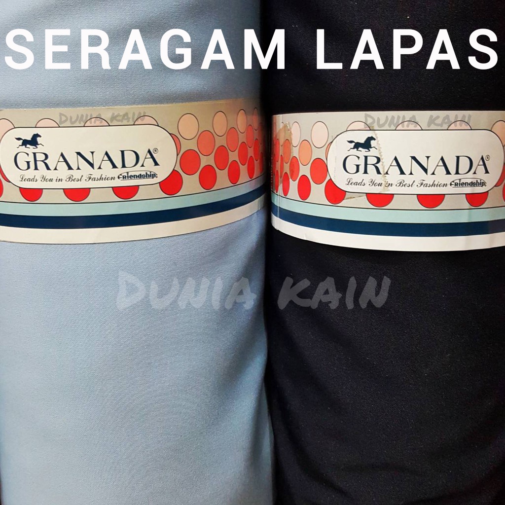 [LAPAS] Bahan Kain Seragam Lapas / Seragam Kemenkumham Menkumham Granada motif POLOS (per 0.1 meter)