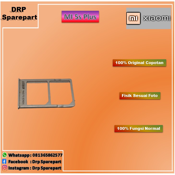 Sim Tray Xiaomi Mi 5s Plus Ori Copotan