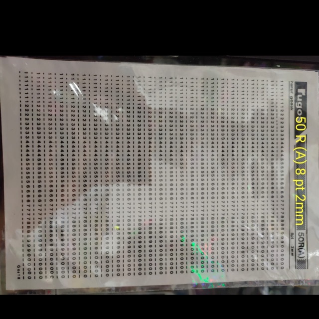 

Rugos angka 2 mm kode 50 RA warna hitam