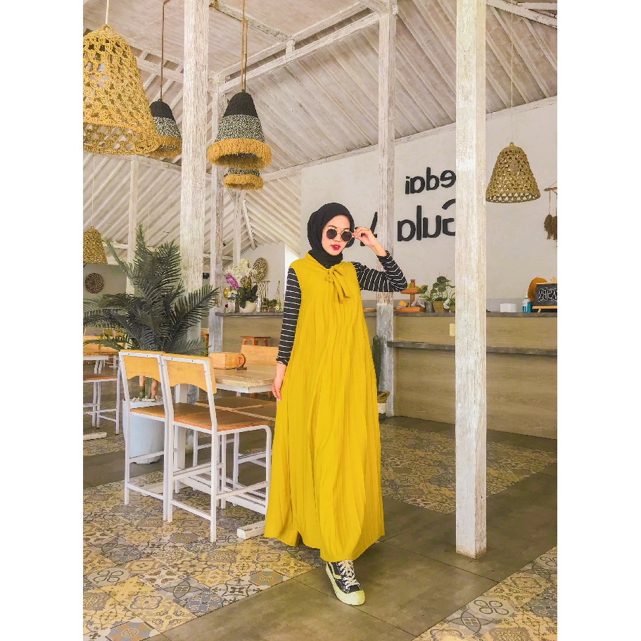 GAMIS PLISKET 704 MAXY DRESS PLISKET PRISKET PLEATED DRESS PLISKET MAYUNG FLOWY TANPA LENGAN