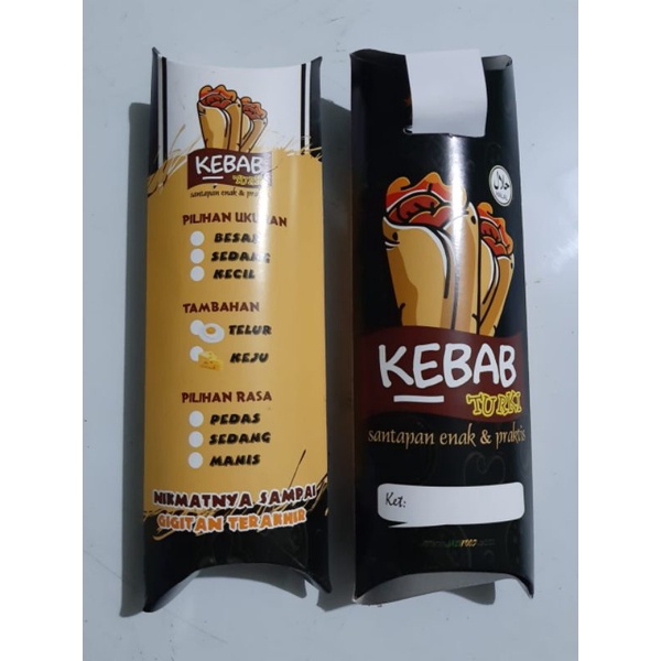 

Dus Kebab / Kemasan Kebab ukuran Sedang / Dus kemasan Kebab/ bungkus Kebab