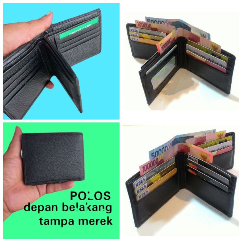 DOMPET KULIT 3 DIMENSI / DOMPET pria / DOMPET Kulit Pria 3 Dimensi Hitam Polos / Dompet kulit SAPI A