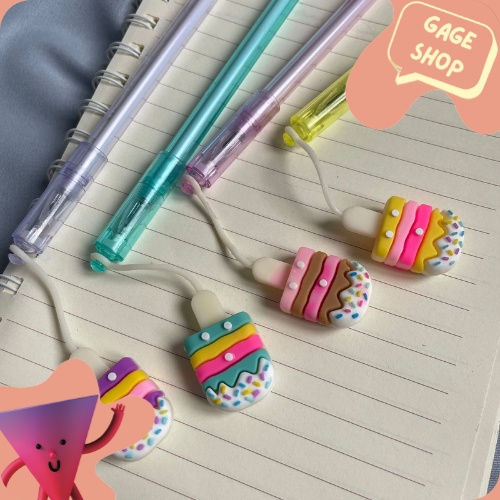 

pulpen bolpen gantungan eskrim stick (4/8/12 pcs) pen lucu kebituhan anak sekolah imut bisa COD termurah bisa COD import