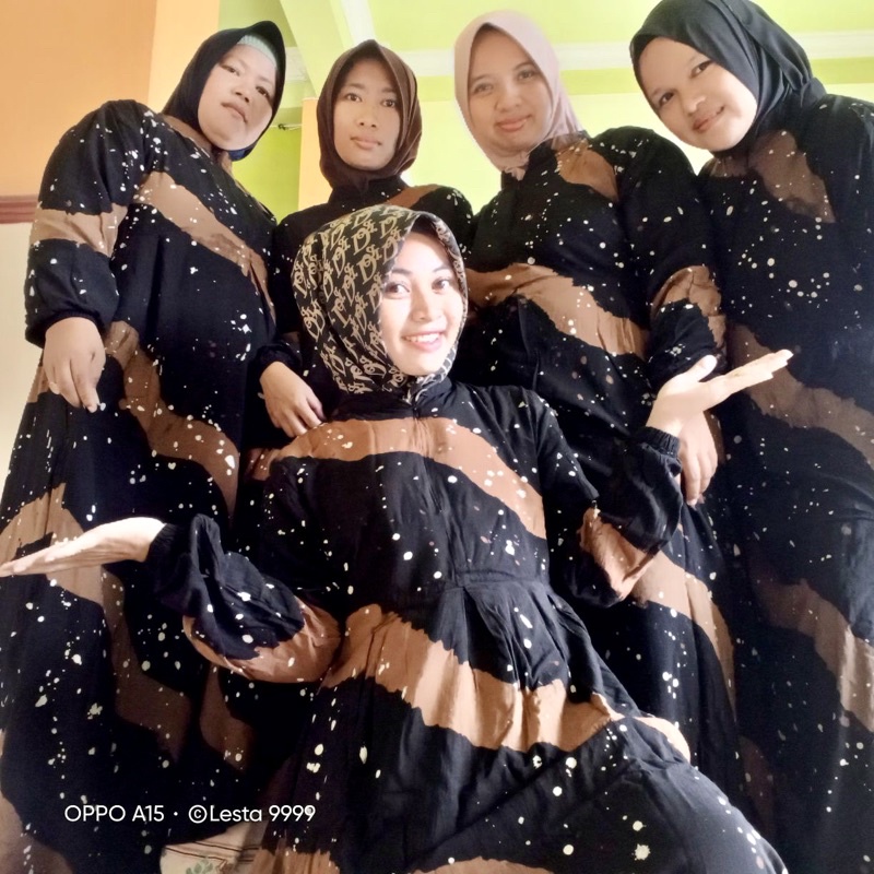 Batik Usman - Terbaru Gamis Twill Rayon Pekalongan Cap Malaman Ori Pekalongan Home Dress Syari Busui Jumbo Gamis Rayon Premium S M L XL XXL