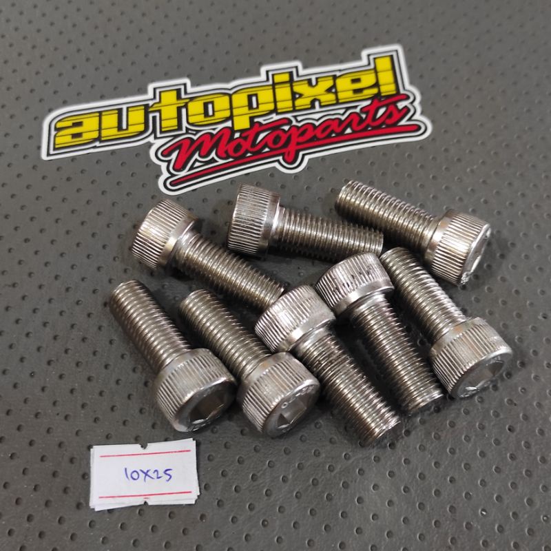 Baut L stainless 10x25 ukuran baut drat 14 panjang 2.5cm