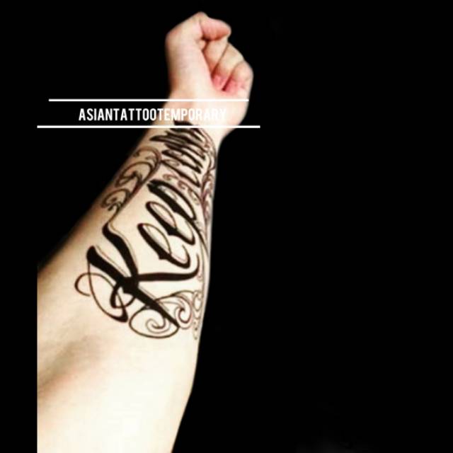 TATO TULISAN BESAR TATTO/asiantattootemporary/stiker tatto tatto temporer/tato temporary ORIGINAL