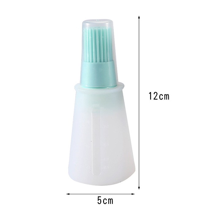 As1910 Botol Kuas Oles Minyak Silikon BBQ Silicone Basting Oil Brush Bottle