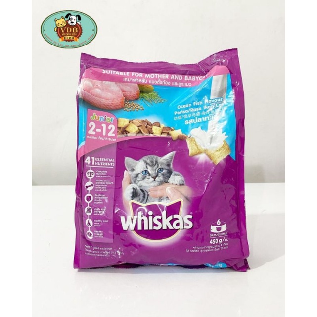 Whiskas Junior Ocean Fish with Milk 450gr