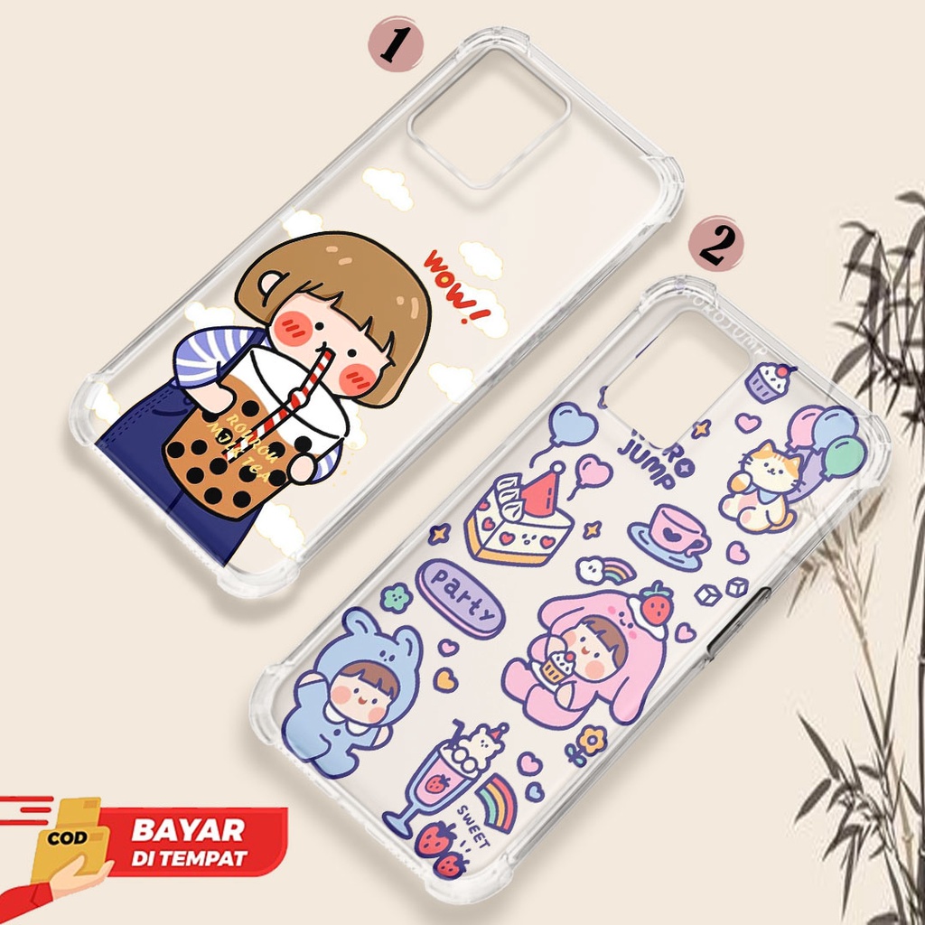 Picks Case Anticrack Softcase Oppo A16E OPPO A5S OPPO A74 4G / A95 OPPO A16 A1K Motif Boneka Case Ce