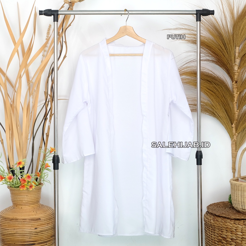 LONG CARDIGAN WOLFIS PREMIUM (cardi / cardy woolpeach)-PUTIH