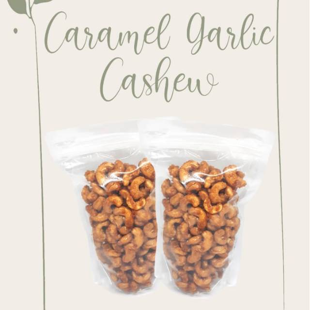 

Kacang Mente Caramel Bawang Manis (Caramel Garlic Cashew)