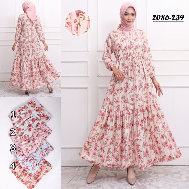 Gamis motif kembang maxmara