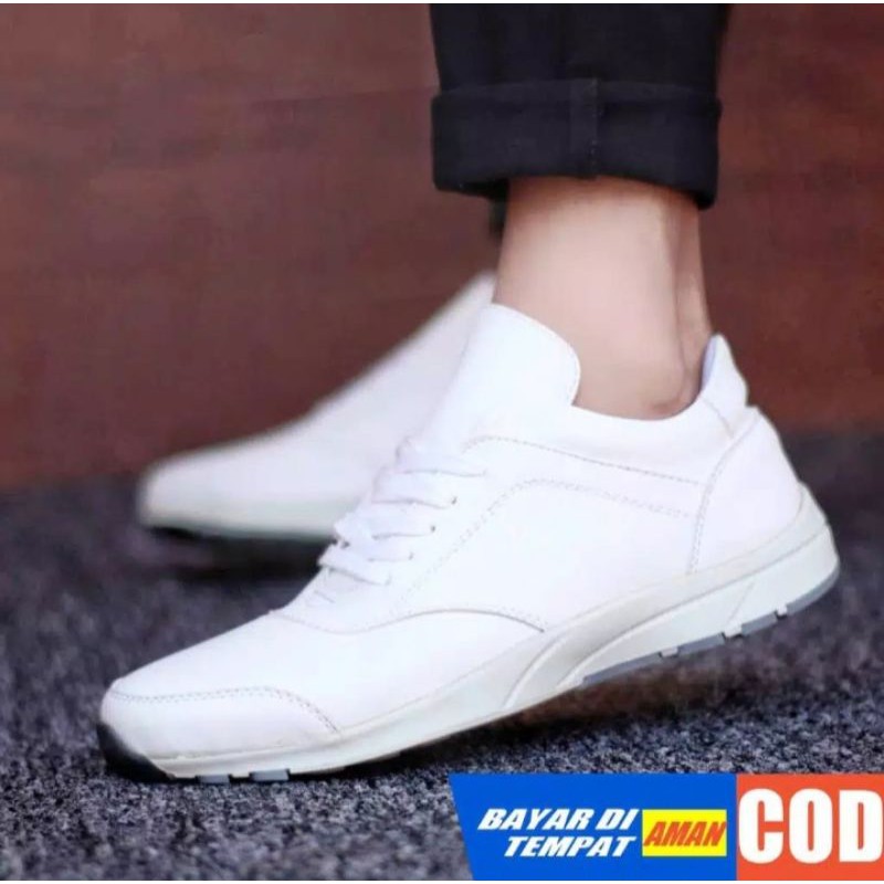 100% KULIT  SNEAKERS PRIA KASUAL SPORTY CEVANY JELLAL ORIGINAL CH12 MOGILLL