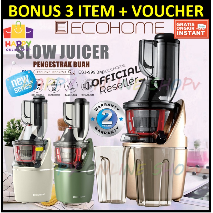 [Packing Kayu] Ecohome Slow Juicer Big Mouth ESJ999 BM