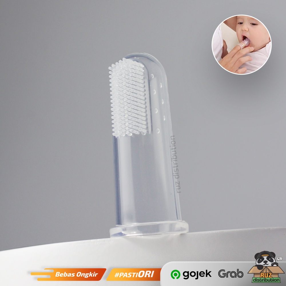 Sikat Gigi Bayi Finger Infant Toothbrush Silicone Pembersih Mulut Bayi