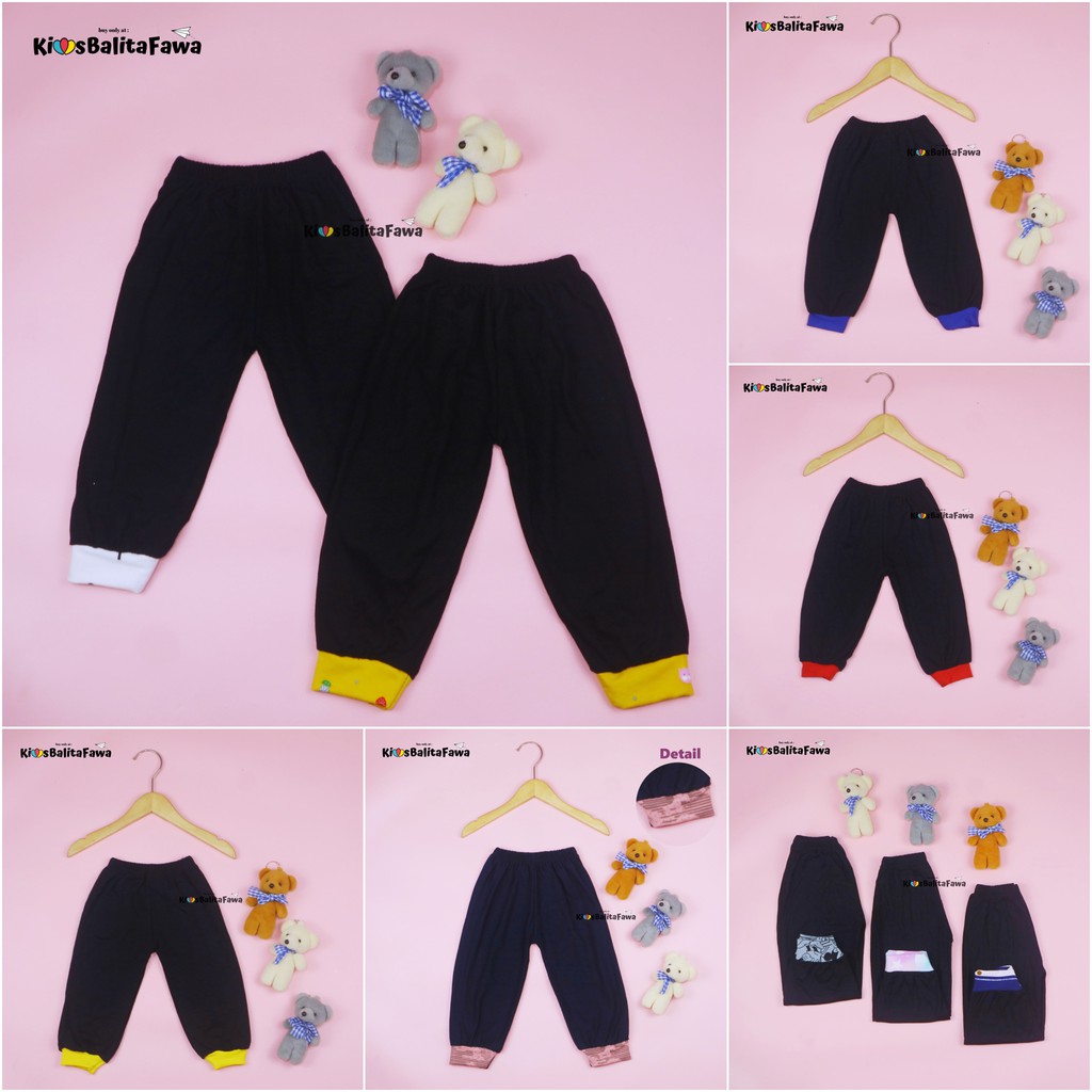 Semi Jogger Mulan Bayi - 2 tahun / Celana Panjang Polos  Branded Murah Anak Perempuan Main Import