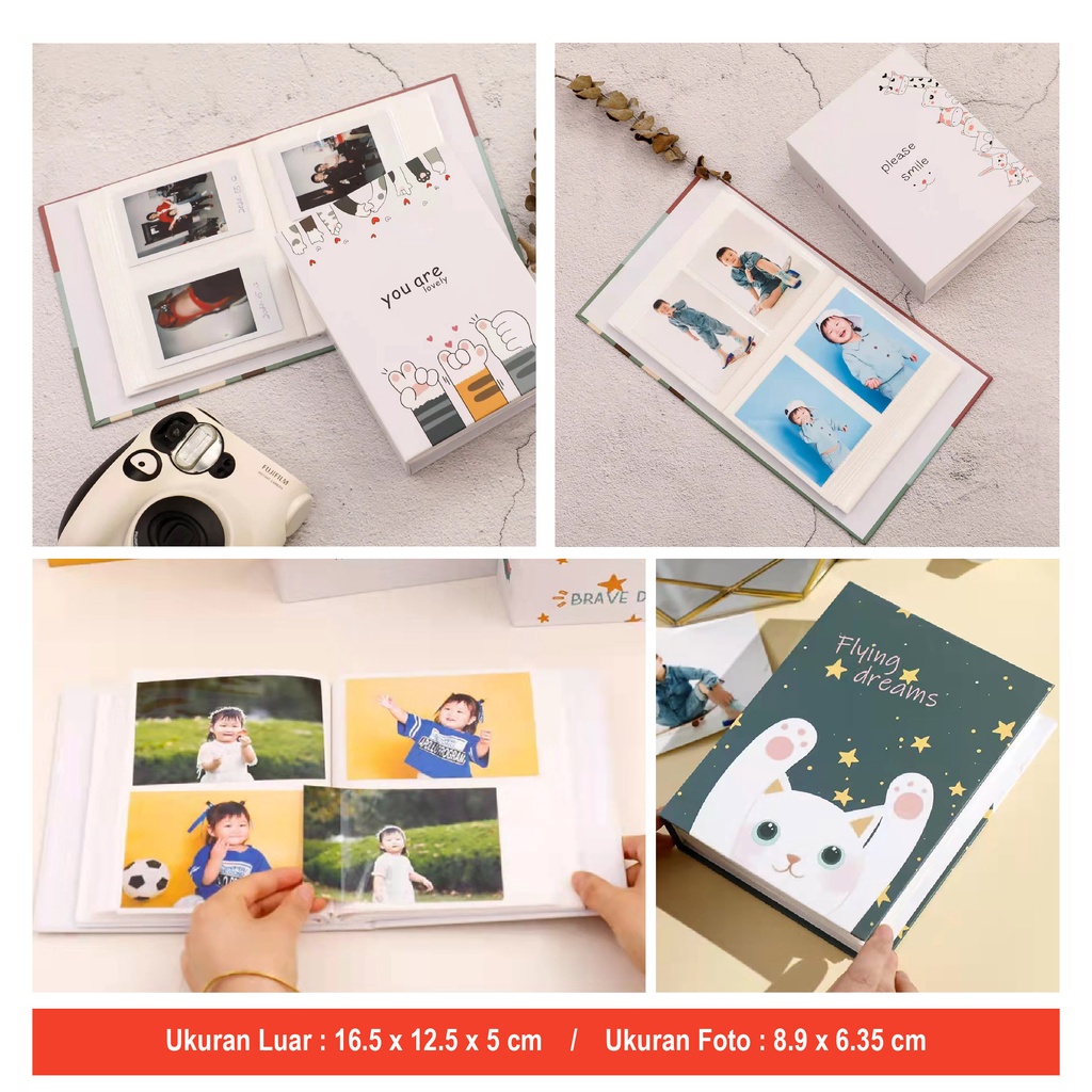 BUKU ALBUM 2R / PHOTOBOOK MINI / ALBUM GLITTER JELLY / ALBUM MINI POLAROID / BUKU FOTO / PHOTOBOOK